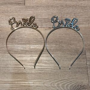 Bride Headband Set - Gold & Silver Metallic